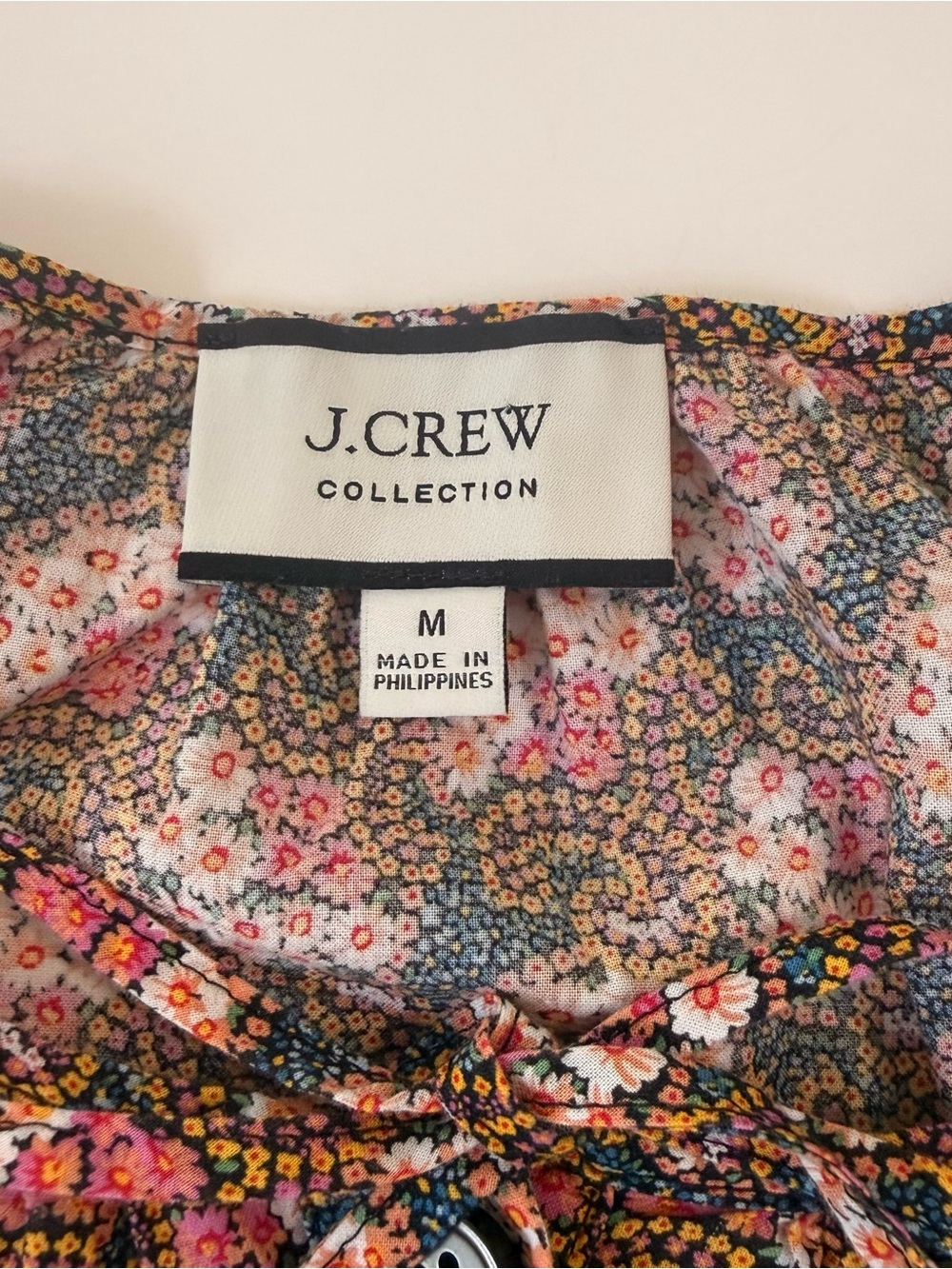 J. Crew Collection tie-sleeve button-front top in Ratti® %100 Cotton Size M - Picture 6 of 9
